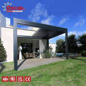 Carpa Metálica <span class=keywords><strong>Romana</strong></span> para Exteriores, Resistente a la Intemperie, para Jardín, Playa, Picnic, con Diseño de Líneas y Pérgola Retráctil Estilo Pabellón - Product Image 1