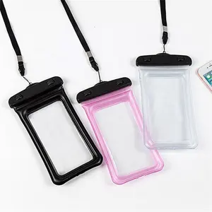 PVC Waterproof Phone Pouch Dry Bag Beach Accessories Transparent Mobile Phone Bags Business Cell Phone