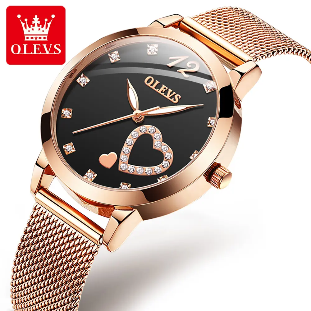 OLEVS महिलाओं घड़ी फैशन आकस्मिक लोकप्रिय पोशाक पु चमड़ा क्वार्ट्ज घड़ियों सस्ते कीमतों कम MOQ सुंदर महिला घड़ी चीन 30M