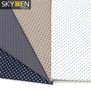 Guangzhou proveedores al por mayor Skygen sedoso 100% Impresión de tela de algodón de los hombres tela de la camisa - Product Image 1