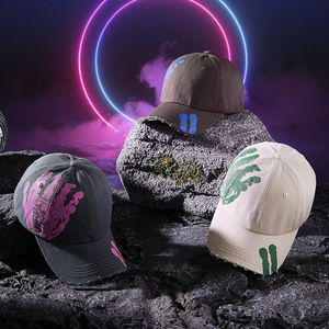BOTTCOOLA alta calidad al por mayor moda agujero rompiendo Graffiti calle versátil monopatín baile callejero Hip Hop gorra de béisbol - Product Image 3
