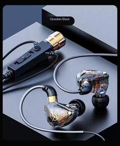 KT-02专业入耳式监视器3.5毫米低音有线耳机麦克风开关，适用于苹果用户直播HIFI 1DD，适用于体育游戏 - Product Image 6