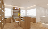 Magasin de optiques moderne, 1 pièce, décoration d'intérieur de magasin de lunettes de soleil, support de réception