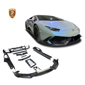 Per Lamborghini Huracan LP610 Kit paraurti anteriore e posteriore in fibra di carbonio con ritagli di scarico nuove condizioni per carrozzeria - Product Image 1