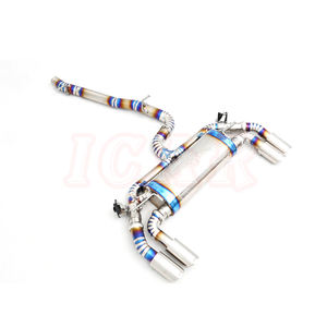 <span class=keywords><strong>Audi</strong></span> <span class=keywords><strong>TT</strong></span> MK2 2.0T Tuyau d'échappement 101 à bord roulé biseauté, tambour simple, double valve, quatre sorties, tuyau d'échappement en acier inoxydable pour la mi-queue - Product Image 4