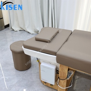 KISEN Meilleure Vente Lit de Lavage Capillaire Professionnel avec Base en Bois, Bol de Lavage de Cheveux, Massage Thaï et Vaporisateur pour Salon de Coiffure et Hôtel 220V 110V - Product Image 5