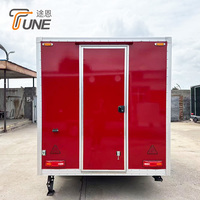 Remorque alimentaire mobile carrée en acier inoxydable, chariot de restauration rapide pour barbecue et tacos, cuisine complète, utilisation extérieure