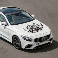 Autocollant en vinyle pour capot de voiture, motif loup, imperméable, écologique, de luxe, auto-adhésif, graphique, universel, pour l'extérieur de la voiture, 1 pièce