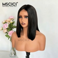 Perruque Lace Front 13x4 Cheveux Humains Indiens Raides Noir Naturel Mèches Fournisseur de Cheveux Marque Privée Perruque 100% Cheveux Humains 14-26 pouces