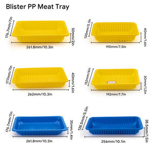 Plateau alimentaire en plastique PP recyclable sur mesure pour la vente en gros, emballage de viande fraîche pour supermarché, plateau repas - Product Image 2