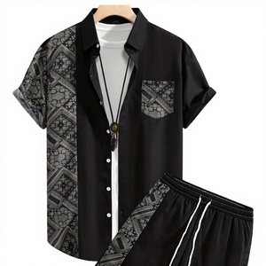 Conjunto de Dos Piezas Tejido para Hombre, Transpirable, para Verano |   Conjunto Deportivo Ligero de Secado Rápido, Informal y Elegante para Verano - Product Image 2