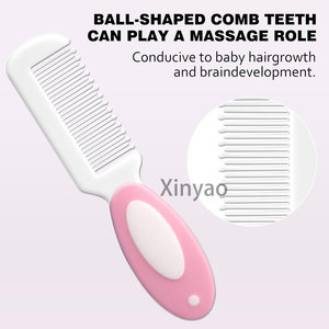 Brosse à cheveux à poils souples avec logo personnalisé Brosse à cheveux durable sans BPA pour bébés nouveau-nés tout-petits Berceau Cap bébé Registre cadeau - Product Image 5