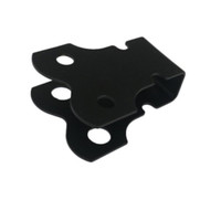 Service de fabrication de tôlerie de précision OEM ODM, support en acier estampé peint en noir