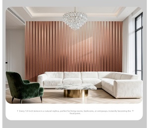 Zelfklevende wandsticker met imitatie roosterstreep metaalfolie voor wanddecoratie achtergrond, in rolvorm - Product Image 3