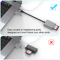 Adaptateur OTG 2 en 1 multi-ports USB type C TF4.0 SD4.0 Lecteur de carte mémoire pour Samsung Huawei Android Téléphone mobile Ordinateur portable
