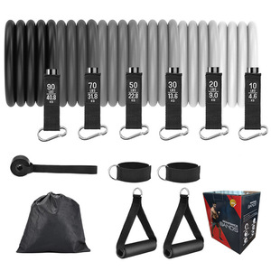 Ensemble de bandes de résistance ZJYAHUI, 11 pièces avec poignées et ancre de porte pour entraînement complet du corps, fitness, exercices à domicile - Product Image 1