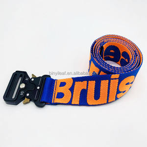 Cinturón táctico más grueso de nailon duradero con logotipo de Jacquard, hebilla de Metal, correas de tela de poliéster y lona, cinturones informales tejidos para hombres - Product Image 3