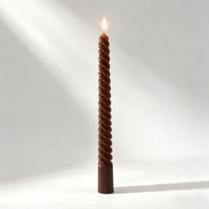 Bougies coniques colorées de 25 cm, à tige longue, en cire, pour la décoration de table à manger et l'éclairage quotidien - Product Image 4