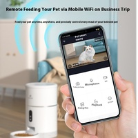 Vente directe d'usine, distributeur automatique intelligent pour animaux de compagnie, WiFi, vidéo, bol solide, distributeur de nourriture à dose programmée, chats et chiens, chargeur en plastique