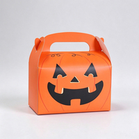 Boîte Cadeau en Papier en Forme de Citrouille Orange pour Halloween, Emballage Portable pour Biscuits, Bonbons, Pâtisseries et Snacks, Vente en Gros, Prête à Expédier