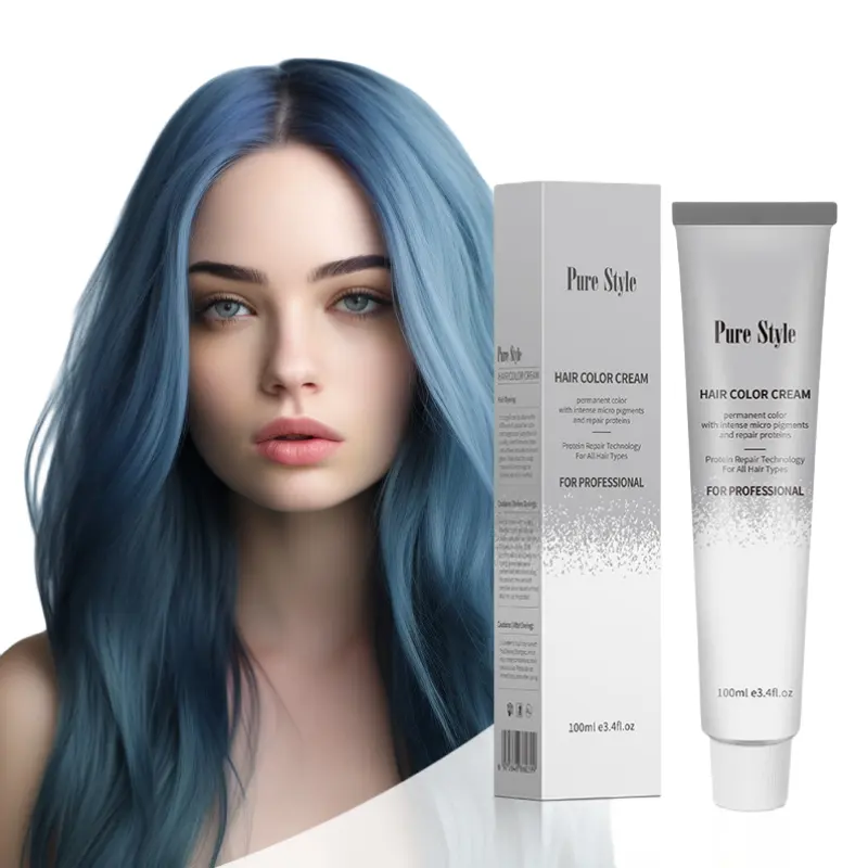 PureStyle Professional Salon No Damage Semi-Permanent Allergy Free Black Temporary Hair Color Dye With 47 Colors