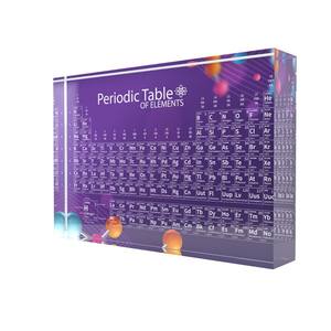 Table périodique en acrylique avec <span class=keywords><strong>éléments</strong></span> imprimés, bloc de Table périodique chimique de Lucite de bureau pour les amateurs de chimie - Product Image 1