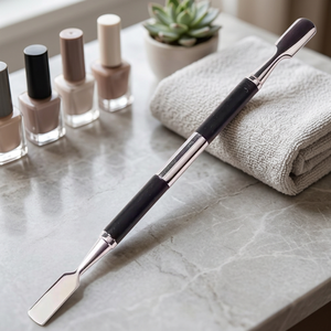 MORGANS INDUSTRIES Dual-End Stainless Steel Nail Pusher Tool Reusable Manicure Cuticle Pusher Double Head Design - Product Image 1