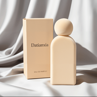 Flacon de parfum en verre de luxe personnalisé avec revêtement en velours floqué, 100 ml, avec boîte d'emballage