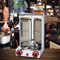 Machine commerciale de Kebab d'électricité de gaz multifonctionnel d'argent d'acier inoxydable/rôtissoire automatique de Shawarma de catégorie de gril pour des hôtels