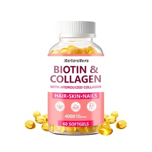 Exportation transfrontalière du nouveau produit BIOTINE & COLLAGÈNE, 60 gélules molles, complément alimentaire - Product Image 1