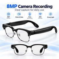 Nouvelles Lunettes Intelligentes IA E09B 2026 avec Caméra 8MP, WiFi, Bluetooth, 8 Go de Stockage et Assistant Vocal pour Voyages et Usage Quotidien – Vente en Gros
