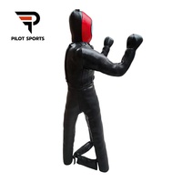 Sac de frappe lourd autoportant en cuir anti-explosion PILOTSPORTS MMA pour entraînement de boxe et arts martiaux mixtes