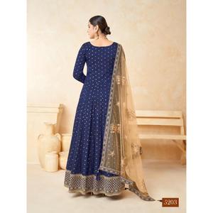 Ropa étnica india Georgette Heavy Sequence Work Anarkali Vestidos para bodas y festivales Mujeres Pishwas en venta al por mayor - Product Image 5