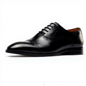 Zapatos Oxford Brogue de Cuero Negro para Hombre, Piel de Becerro Italiana de Primera Calidad, Suela de Goma, Formales, de Negocios, para Boda, Verano, Otoño, Antideslizantes - Product Image 4