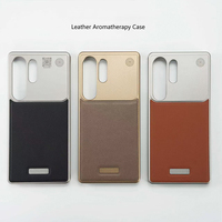 Étui de téléphone en métal de luxe JOYPORODO L043, étui magnétique en cuir avec fonction d'aromathérapie pour Samsung S23 S24 S25 Ultra