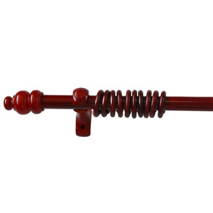 Supports décoratifs rouges en bois pour <span class=keywords><strong>tringles</strong></span> à rideaux de 28 mm – Fixations pour barres à rideaux - Product Image 4