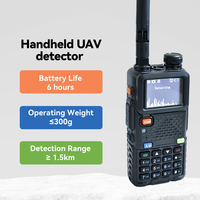 Détecteur de drones de sécurité avancé 300-6200 MHz, système de détection de drones portable étanche, systèmes d'alarme portables 1,5 km
