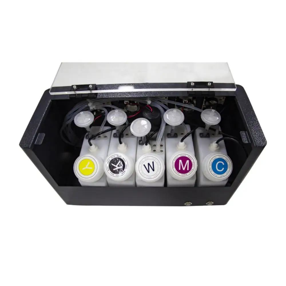 L1800 L805 printer modify machine white ink recycle system tank with stirrer motor filter float connector ink tube damper set