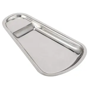 Commercial Customized Tableware Stainless Steel Silver Tray Hotel Restaurant Wedding Dinner Plates Luxury Serving Tray