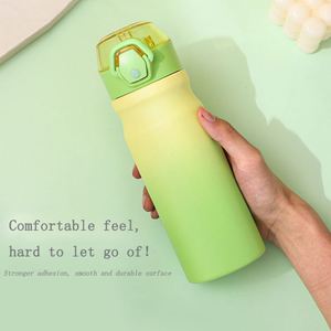 Beauchy Food Grade Stainless Steel <b>Bottle</b> Double Wall Insulated Vacuum <b>Flask</b> Metal Water <b>Bottle</b> for Sports With Straw and Handle - Product Image 3