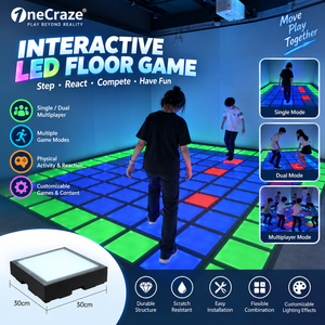 Piste de danse interactive pour enfants avec LED, étanche IP65, capacité de charge de 300 kg, contrôle DMX externe pour utilisation en intérieur - Product Image 1