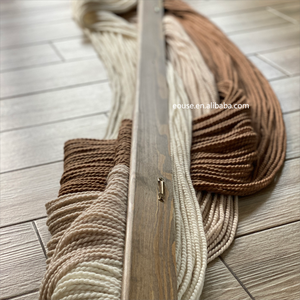 Moderno Simple gris macramé colgante de pared con muebles de barra de madera decoración de la habitación del hogar <span class=keywords><strong>tapiz</strong></span> tejido a mano dormitorio sala de estar - Product Image 5