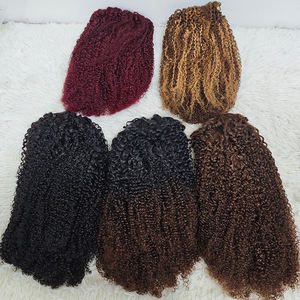 Letsfly Jerry bouclés 13x4 dentelle frontale Bob perruques 18 pouces ligne de cheveux naturels cheveux humains en gros 2 tons couleur - Product Image 3