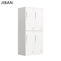 Casier en acier à double couche et quatre portes, design moderne, grande capacité, durable, avec serrure à clé, écologique, pour salle de sport, bureau, école, entrepôt