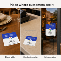 Carte NFC personnalisée espagnole pour avis Google, autocollant de table programmable en acrylique pour avis sur les réseaux sociaux des entreprises, carte de révision tactile