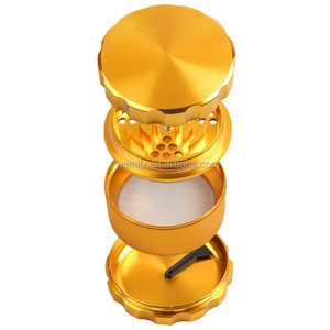 <span class=keywords><strong>Oferta</strong></span> Especial JY: Molinillo de Hierbas y Tabaco Metálico de Lujo con Rosca Dorada de 60 mm, Venta al Por Mayor - Product Image 1