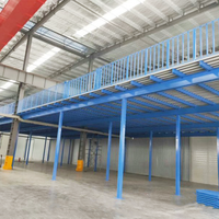 Système de rayonnage industriel robuste en acier Q235B, plateforme de stockage surélevée modulaire pour entrepôt