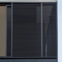 Grille de ventilation verticale en alliage d'aluminium en forme de Z, design moderne, écologique, garantie 5 ans, options de taille personnalisées, directement de l'usine