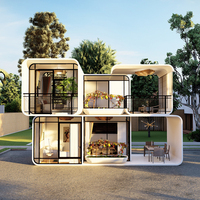 Fabrication sur mesure Petite Maison sur le thème de la pomme Conteneur préfabriqué mobile en duplex préfabriqué Structure en acier étanche à 3 chambres à coucher