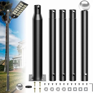 <span class=keywords><strong>Poteau</strong></span> d'éclairage <span class=keywords><strong>solaire</strong></span> extérieur pour villa, jardin, stade, éclairage paysager, <span class=keywords><strong>poteau</strong></span> d'éclairage télescopique en acier galvanisé - Product Image 2